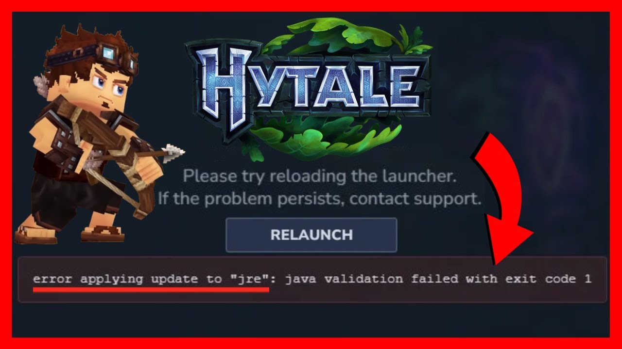 Исправлена ​​ошибка Hytale при применении обновления к JRE.