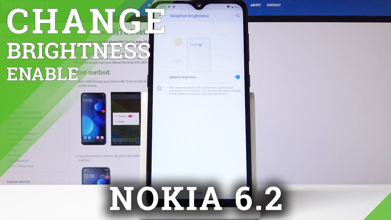 How to Set Up Auto Brightness in NOKIA 6.2 2019 &ndash; Manage Screen Brightness