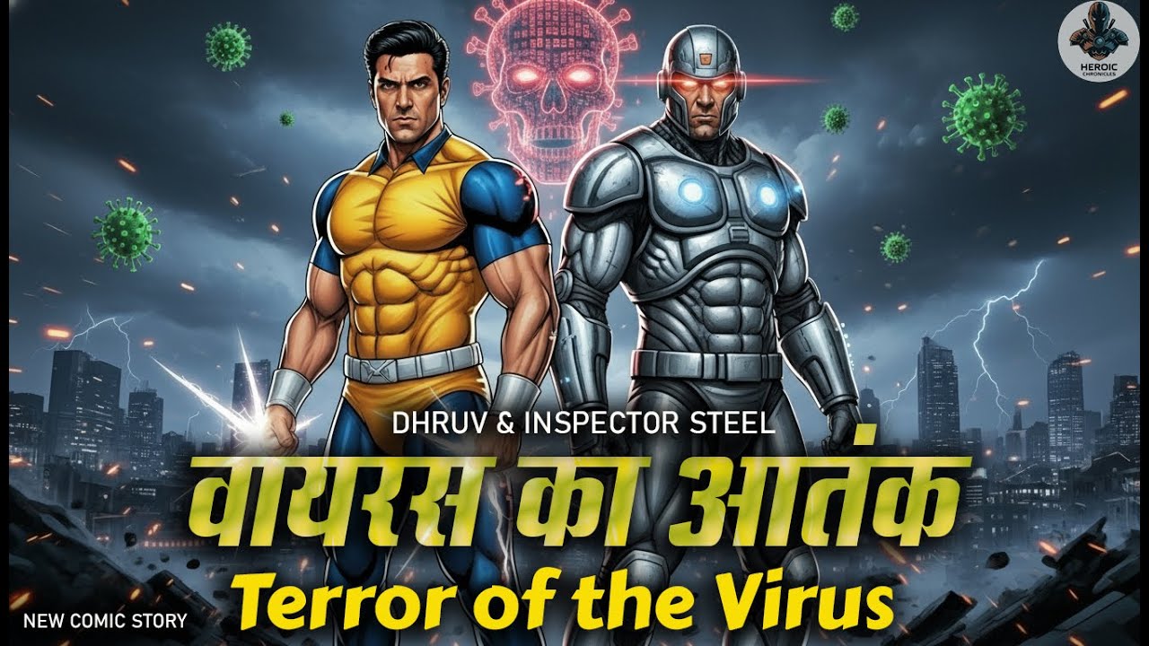 Terror of Virus| वायरस का आतंक | Super Commando Dhruv & Inspector Steel | Comic Story | Superheros