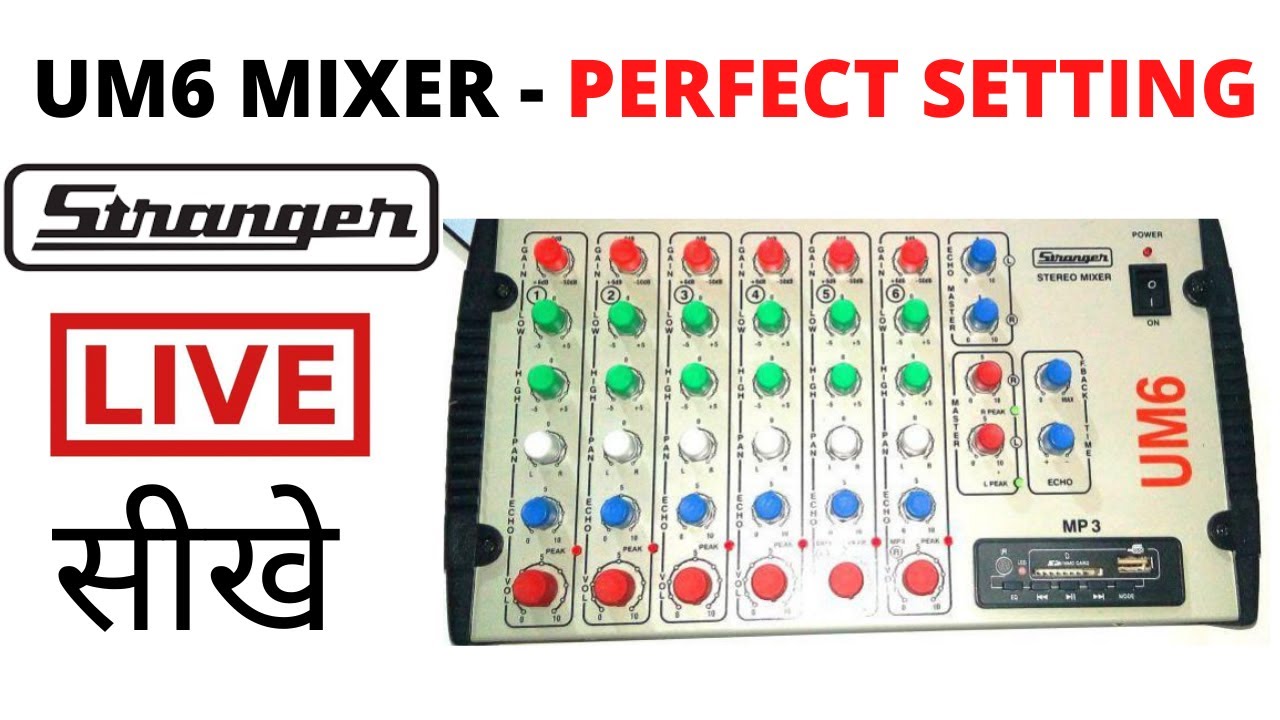STRANGER UM6 MIXER SETTING  REVIEW TEST TUTORIAL UM6 DELAY ECO SETTING  पूरा सीखे एको सेटिंग के साथ
