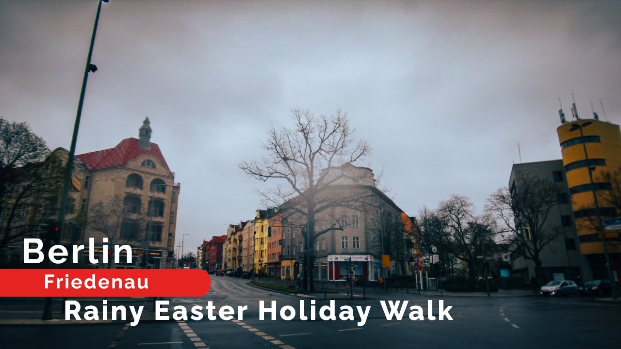City Walk BERLIN - KAISEREICHE - Rainy Easter Holiday Walk in FRIEDENAU