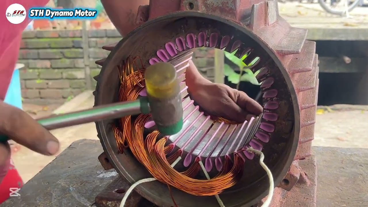 5.5HP 3phase motor coil rewinding.#electricalindia #3phase #copper #3phasepower #electricmotor