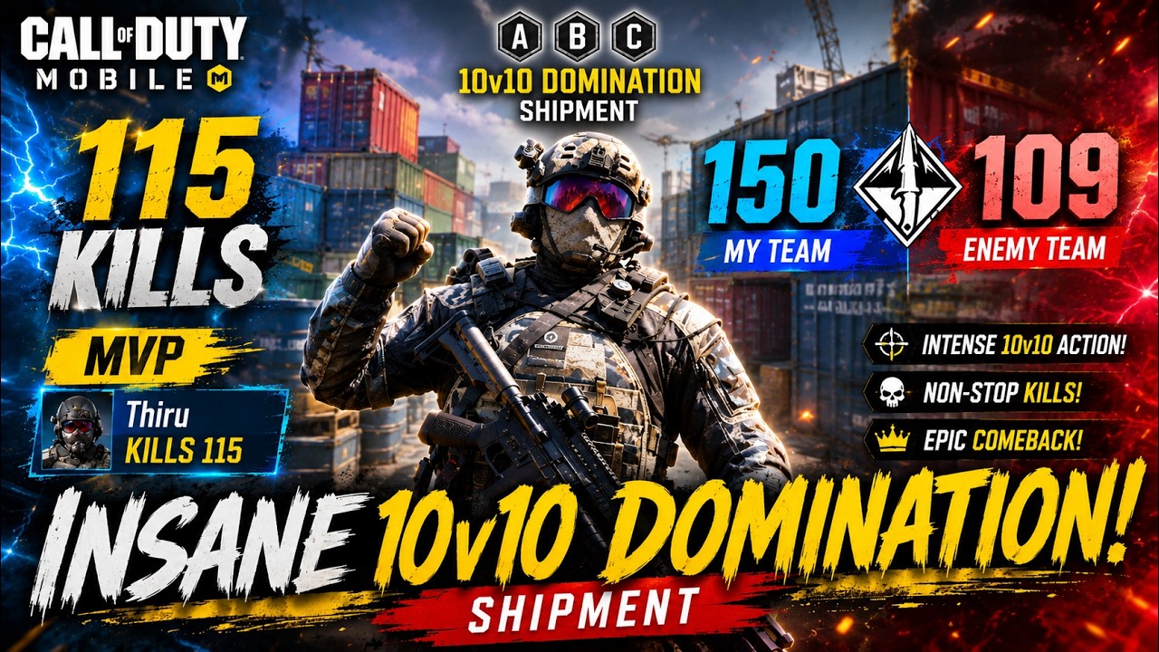 INSANE 115 KILLS on Shipment! 🤯 | CODM 10v10 Domination @game-x-spear