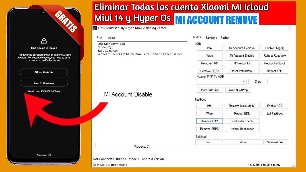 ✅Eliminar todas las cuentas de Xiaomi Mi Cloud 2024 Tool de desbloqueo de cuenta Mi, Solución 2024