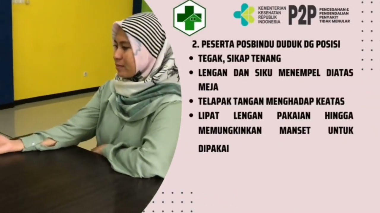 TUTORIAL PEMERIKSAAN FAKTOR RESIKO PENYAKIT TIDAK MENULAR BAGI KADER POSBINDU