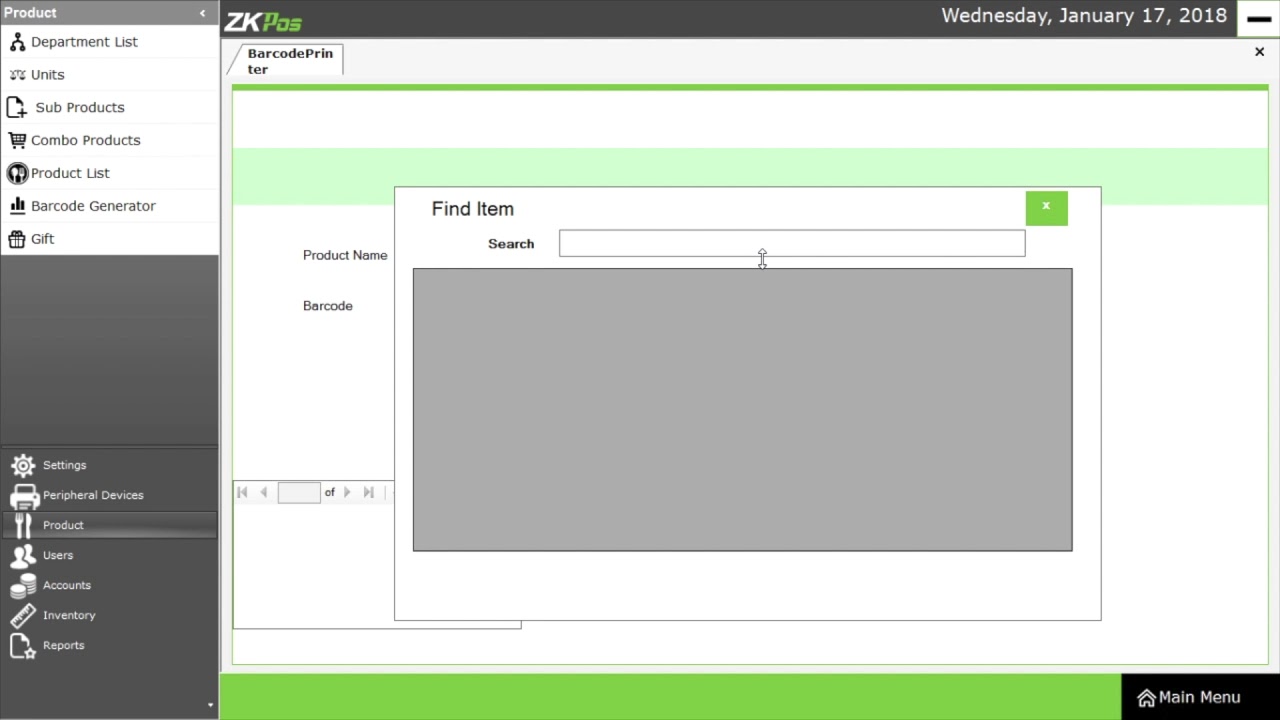 How to use Barcode Generator in ZKTeco POS Supermarket Software (English)