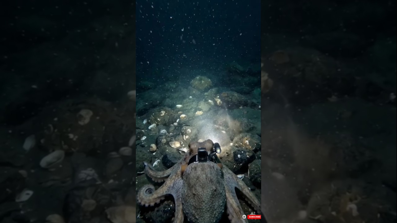 Giant Pacific Octopus POV 🐙 Real Micro-Camera Footage#ytshorts #shorts