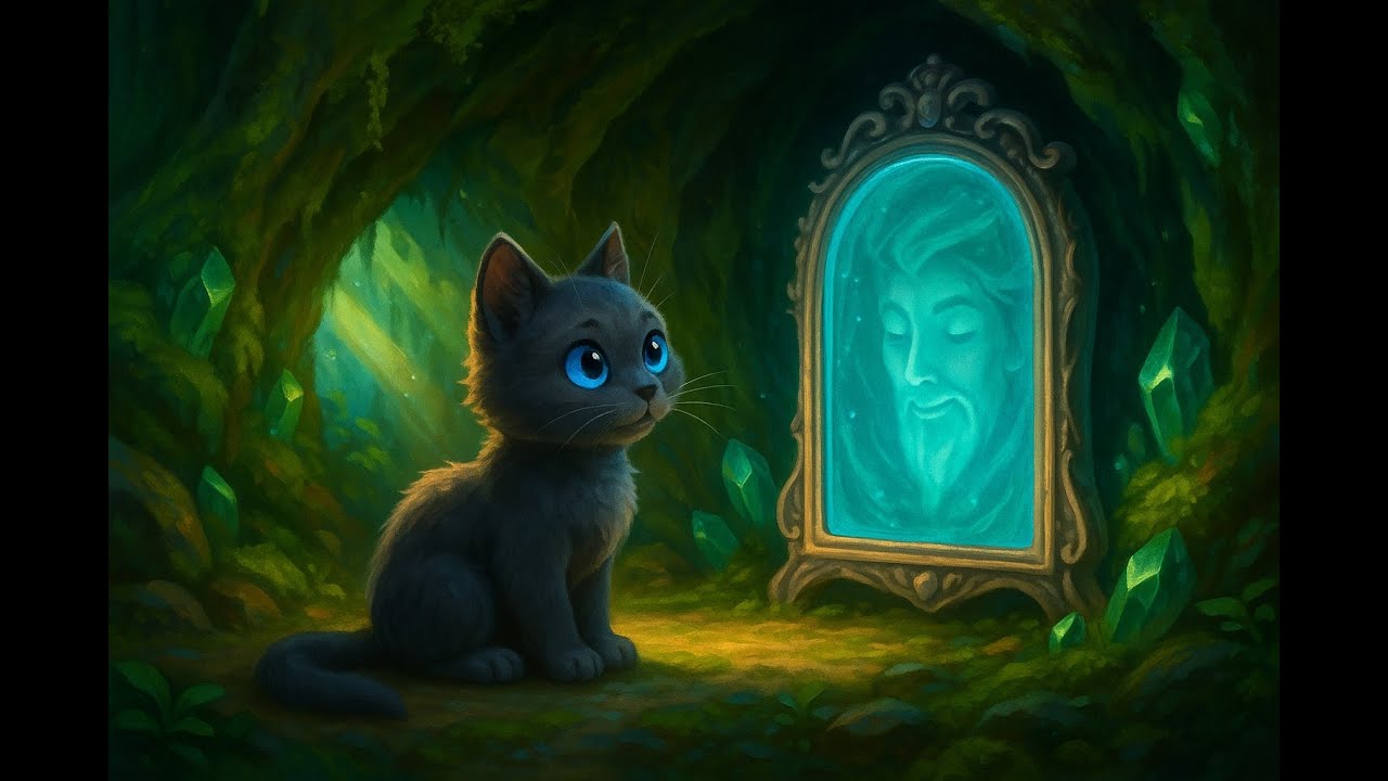 🐱💎 El Gato de la Gruta Esmeralda y el Espejo Parlante – Un cuento narrado para #niños y #familia s