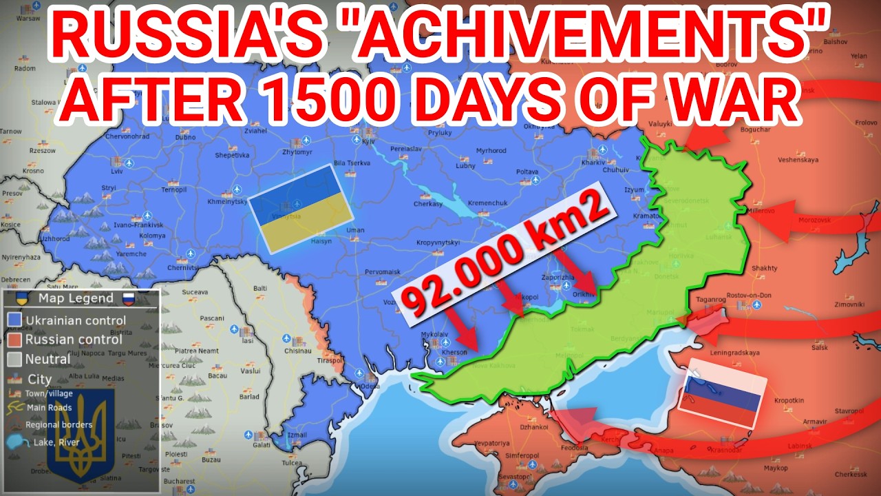 1500 Days of War: Mapping Russia&rsquo;s Control Across Ukraine