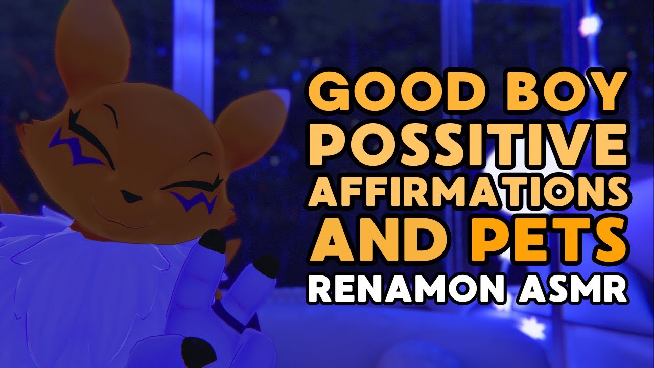 [Furry ASMR] Renamon Gives You Possitive Affirmation and Calls You a Good Boy (Pets, Rain Sounds...)