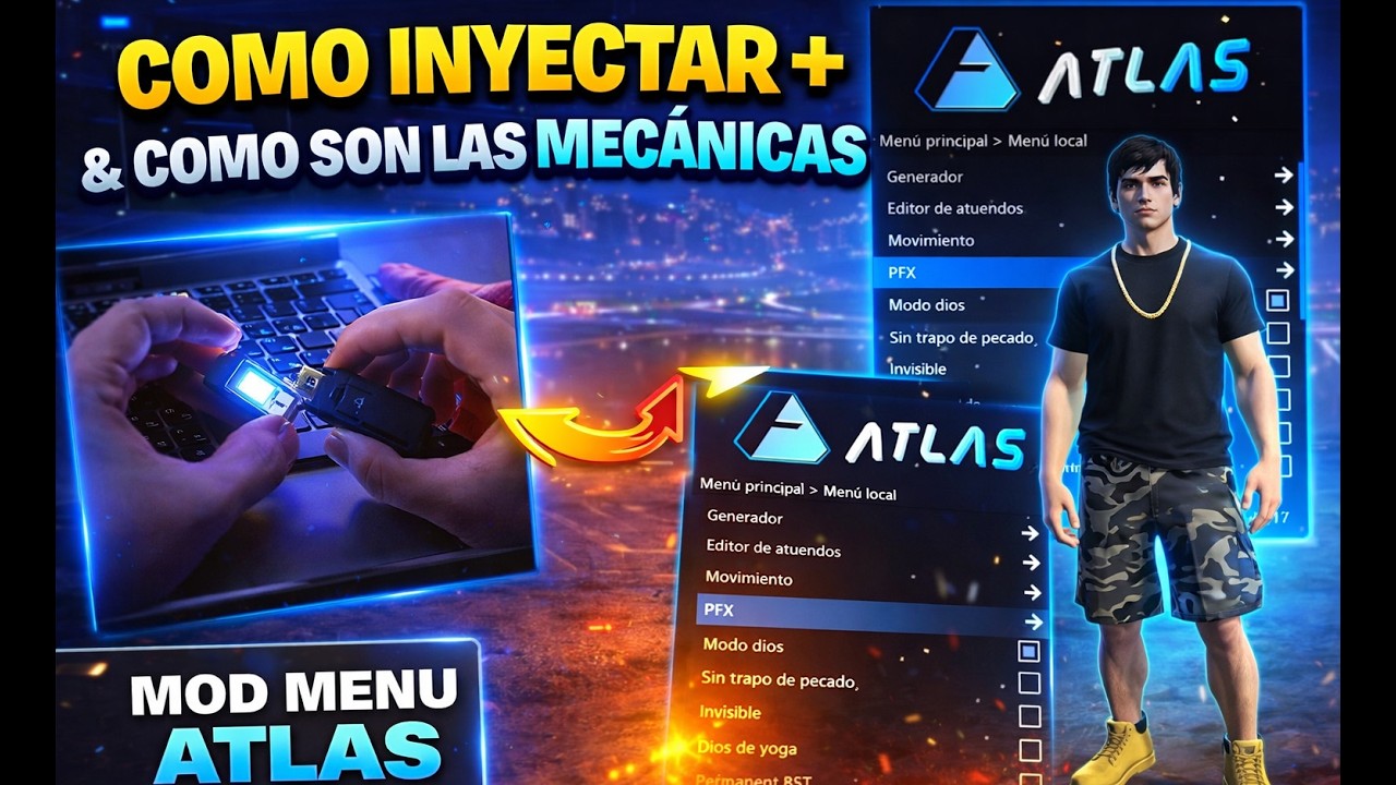 COMO INYECTAR + COMO SON LAS MECANICAS, MOD MENU ATLAS GTAV Enhanced