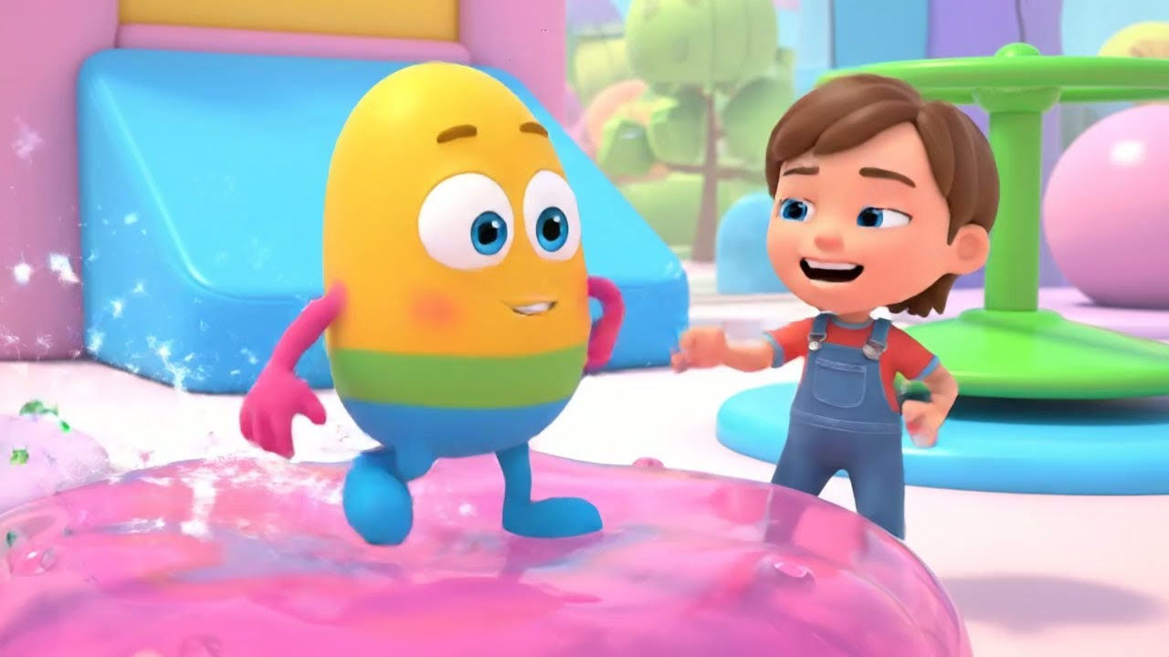 Fall Guys Silly Bean Slipped in Jelly 🍮 | Nursery Rhymes for Kids & Baby Songs