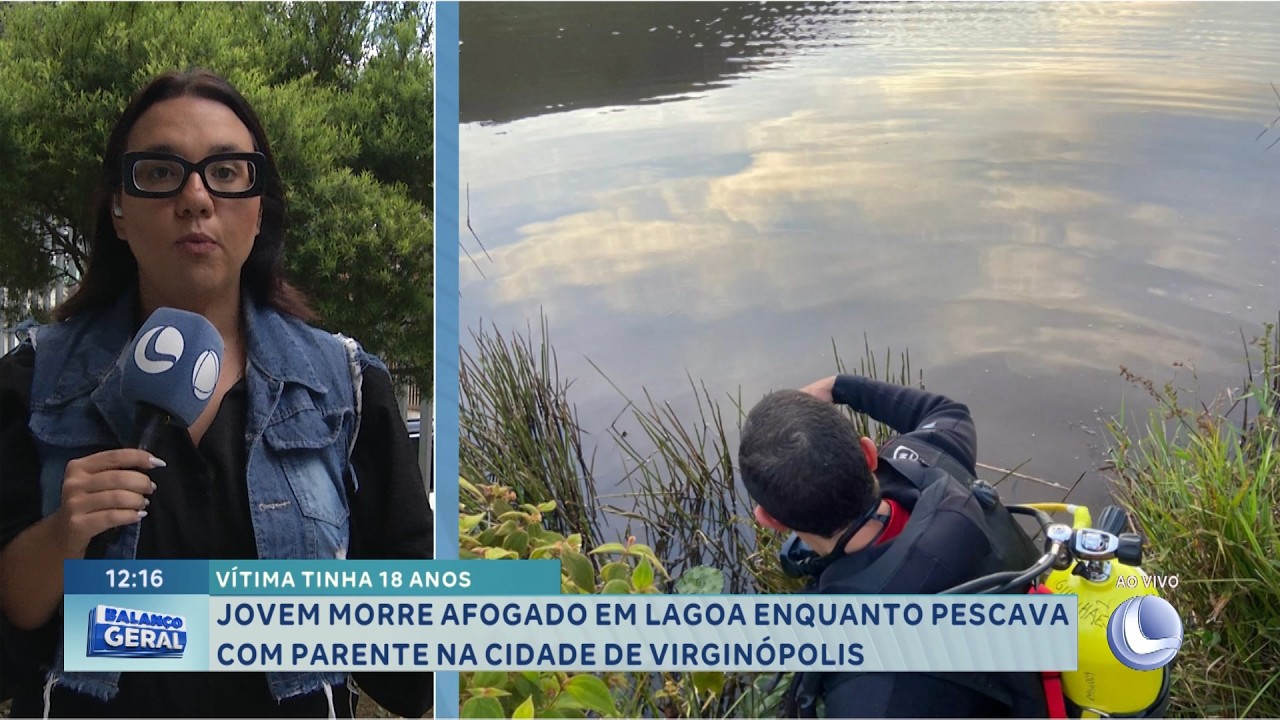 Vítima tinha 18 anos: Jovem morre afogado em lagoa enquanto pescava em Virginópolis.