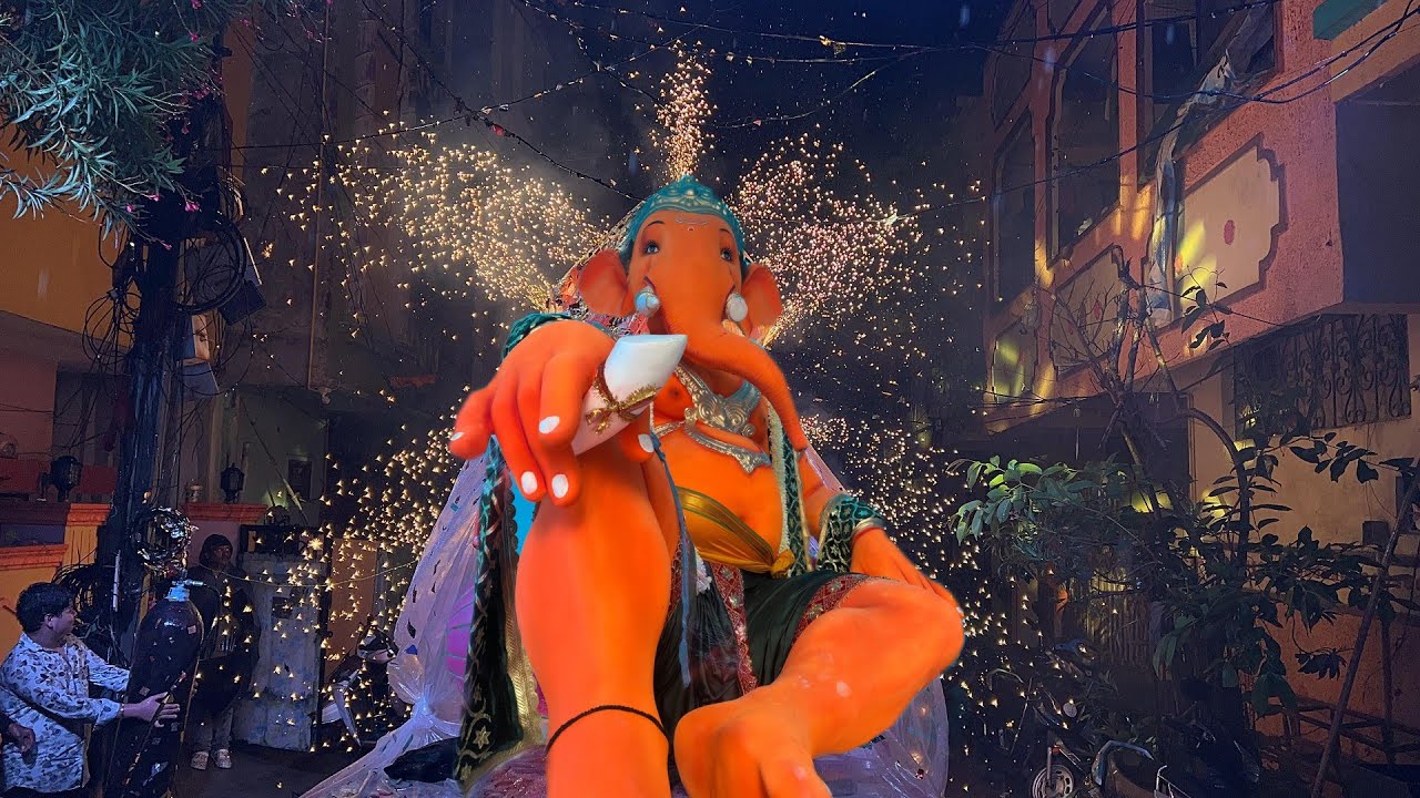 Erragadda cha raja Ganesh Aagman 2024 | Ganesh arrival to Ganesh pandal for Ganesh chaturthi 2024
