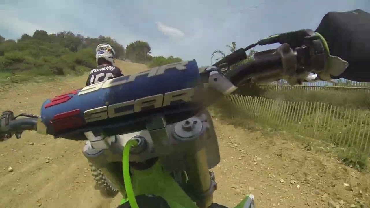 Reprise du motocross a Salindres - Kawasaki 125 KX vs Honda 250 XR