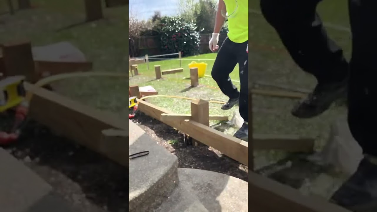 自己做露台Deck DIY:学会打地桩，露台、围栏、凉棚都可以整啦😄(Day 2)