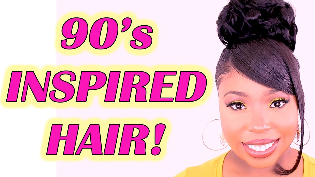 90'S INSPIRED UPDO HAIRSTYLE FOR BLACK HAIR!!!