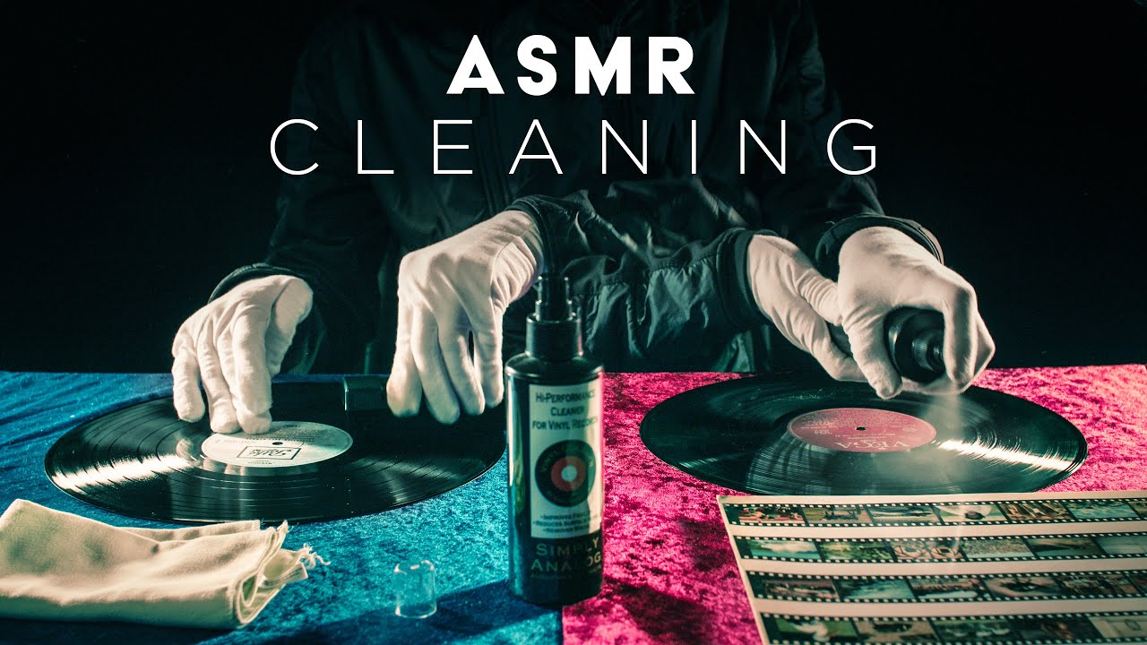 Relaxing Vinyl Records CLEANING 💿 ASMR No Talking