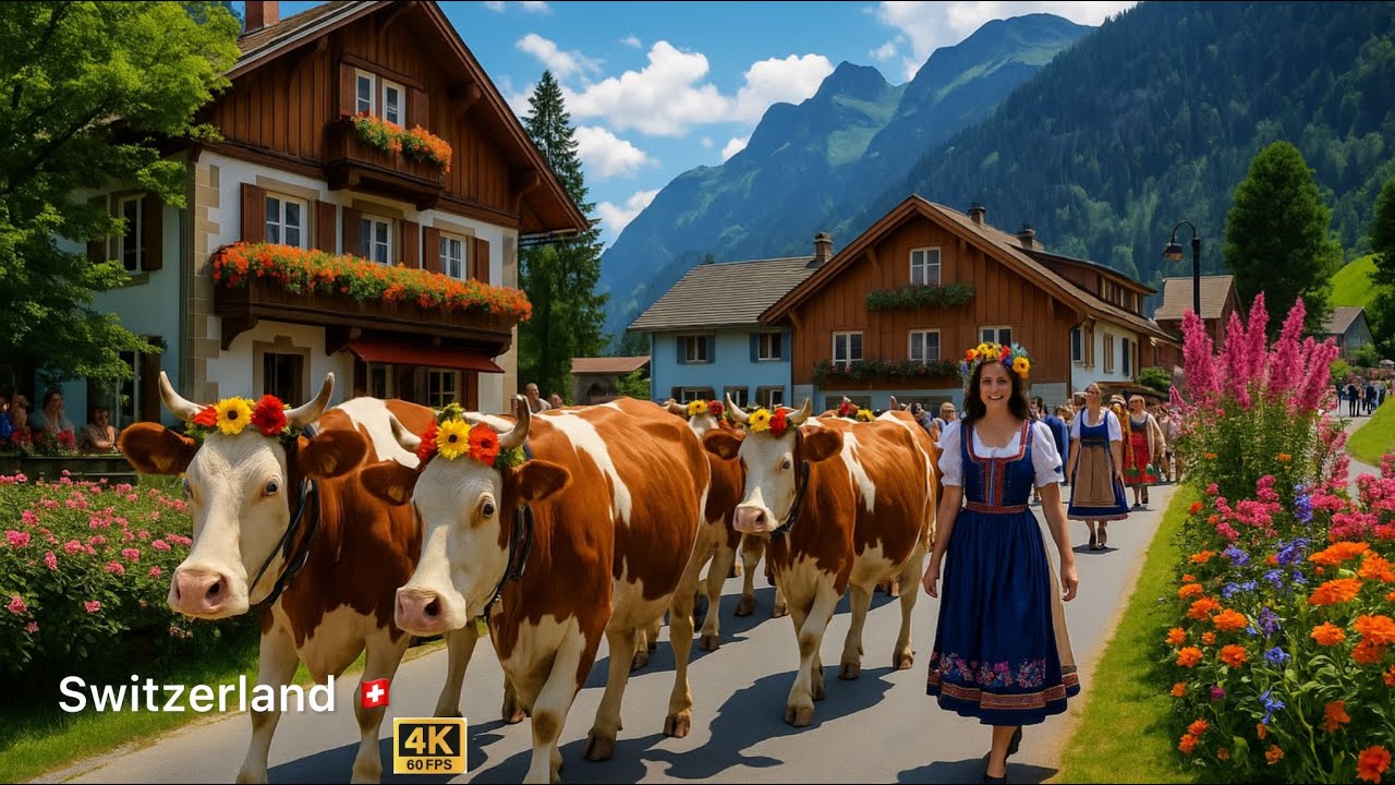 Cows Descend from the Alps! 🐄🏔️ Amazing Alpabfahrt Festival in Bern🇨🇭