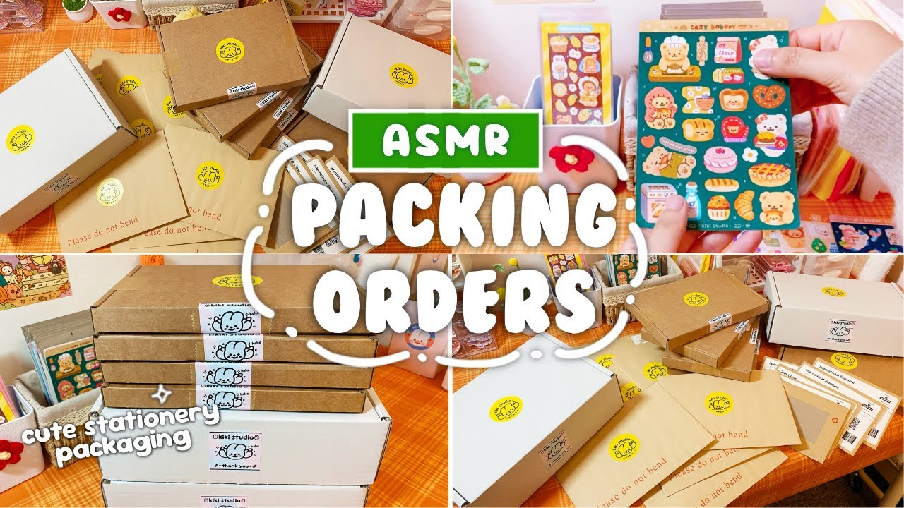[ASMR] Packing orders with me :) / Relaxing Sounds / to sleep, study, work