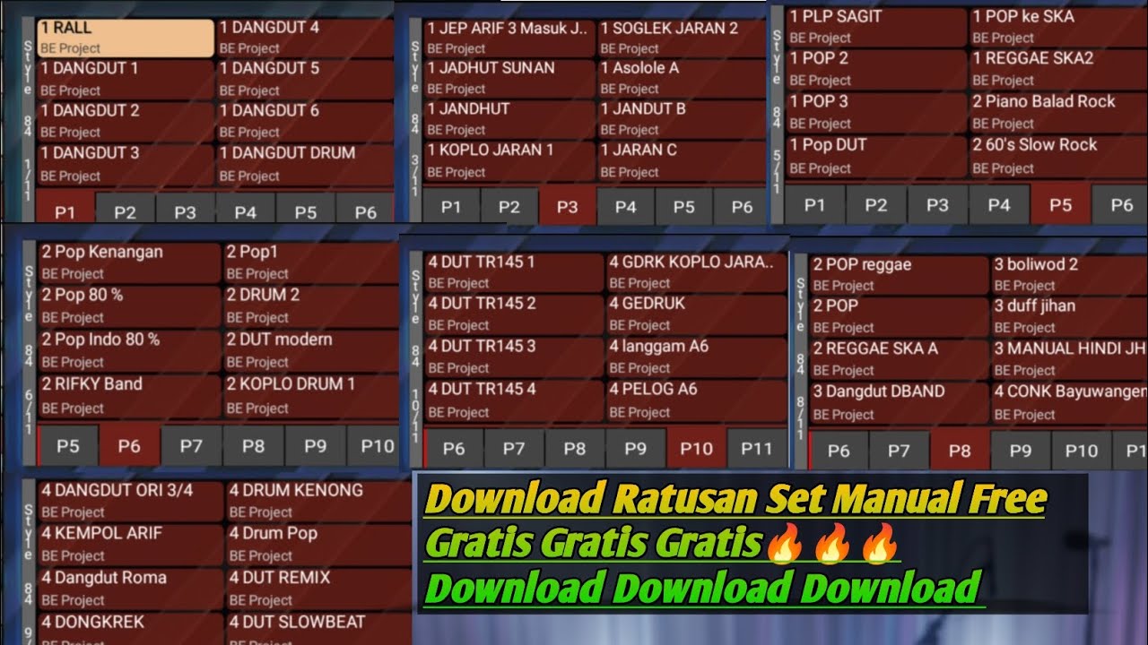 Free Update🔥🔥 [O7-11-25 November] Ratusan Style/Set Manual Terlengkap Siap Manggung🔥🔥