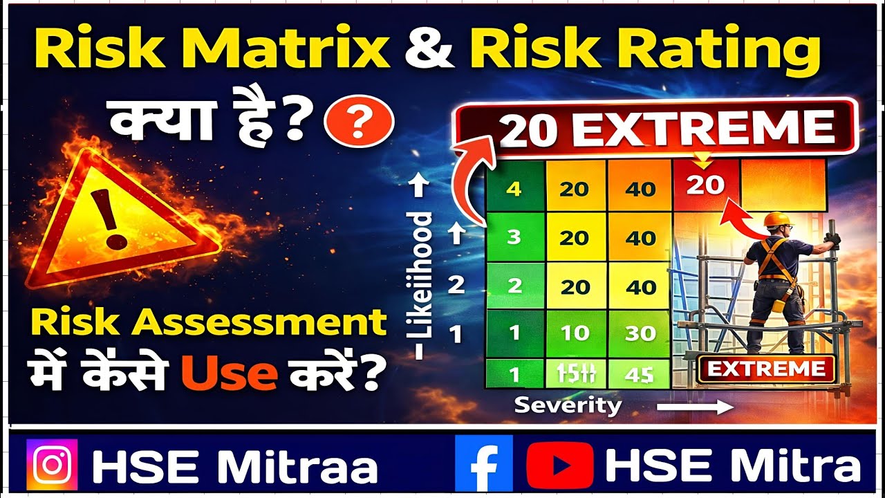 Risk Matrix & Risk Rating क्या है? | Risk Assessment में कैसे Use करें? (Real Site Examples)