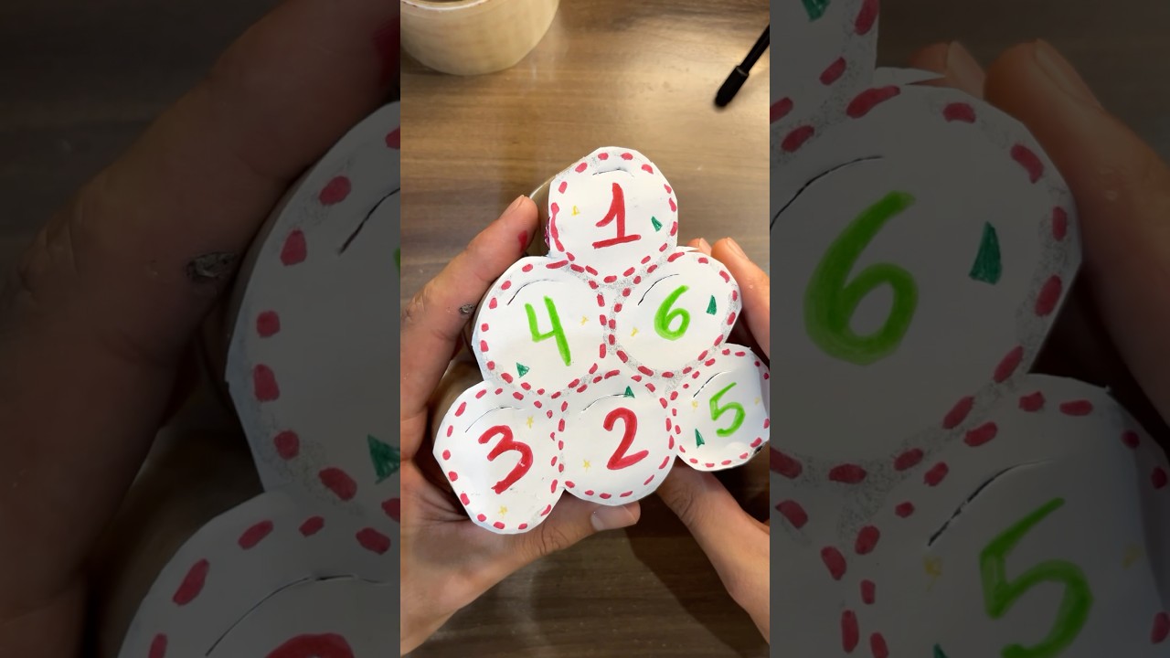Calendário do advento de natal feito a mão 🎄 