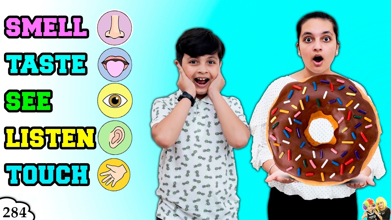 5 SENSES - Smell, Taste, See, Listen, Touch | Ep 284 | Blindfold Family challenge Aayu and Pihu Show