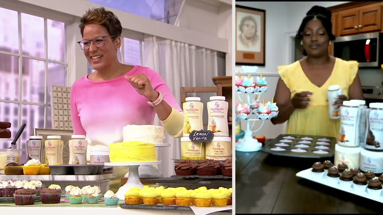 Eazy Peazy (2) 16-oz Cupcake Mixes with (2) 16-oz Frosting Jars on QVC