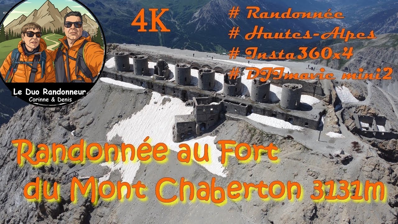 Avec une magnifique vue Drone, la randonnée au Fort du Mont Chaberton au dessus du Montgenèvre.