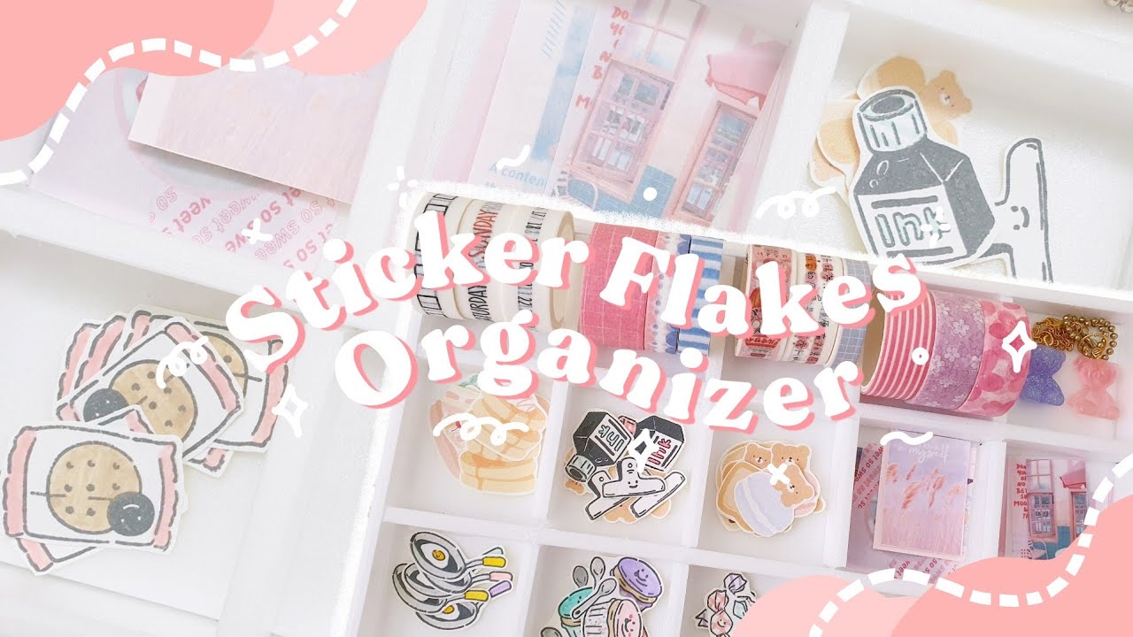 🌷 DIY Sticker Flakes Organizer Tray (click CC for Indo Sub) 🌷