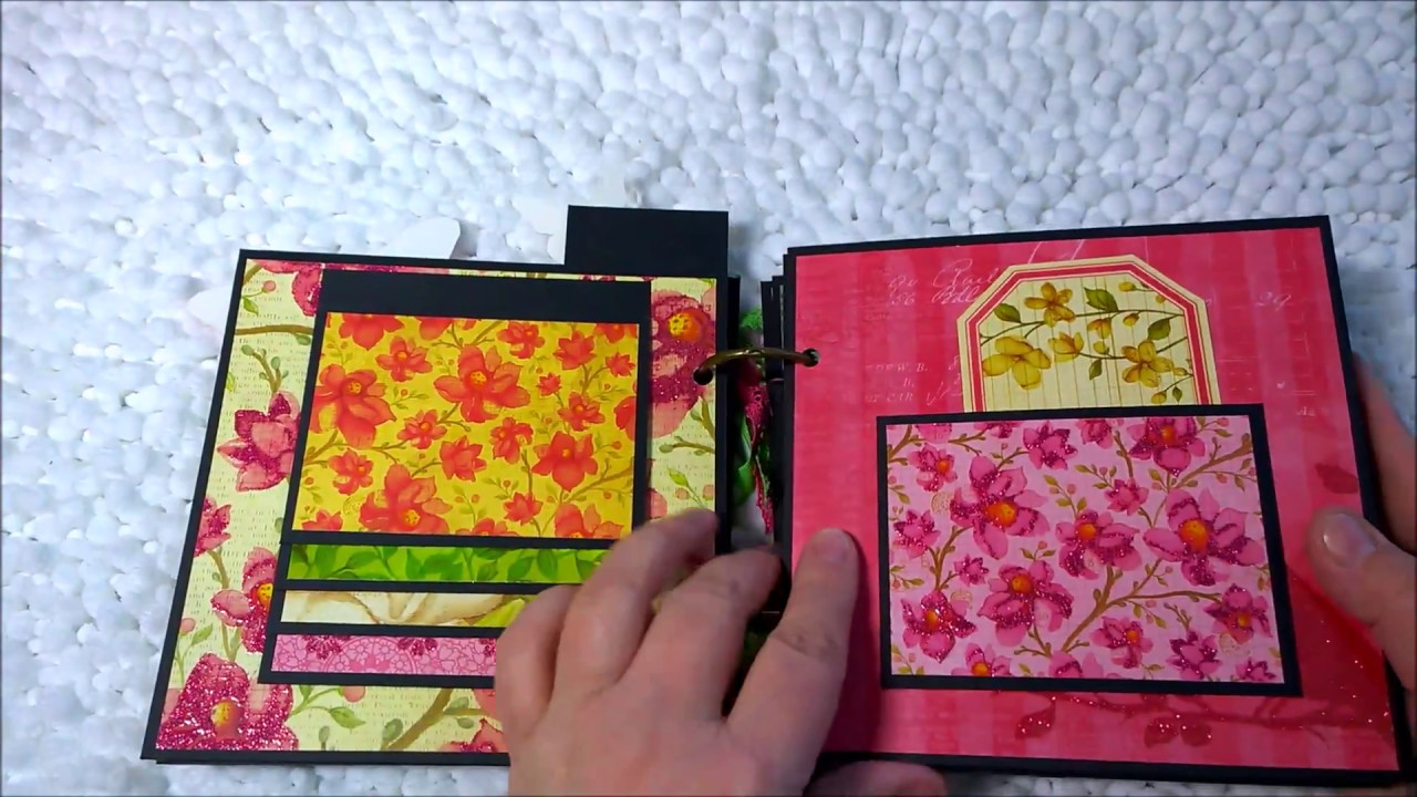 Magnolia Way by DCWV Pink and Green Ring Bound Mini Book