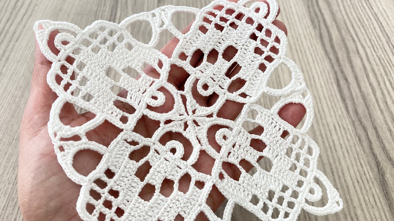 GORGEOUS Crochet Table, Napkin, Runner and Shawl Motif Tutorial