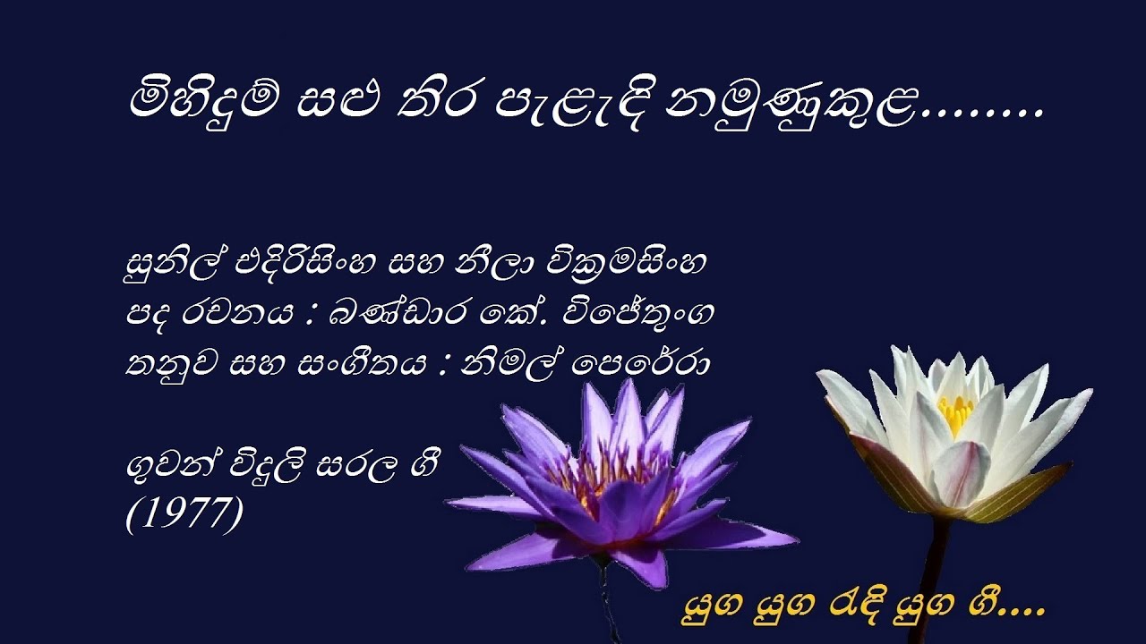 Mihidum Salu Thira - මිහිදුම් සළු තිර - Sunil Edirisinghe and Neela Wickramasinghe