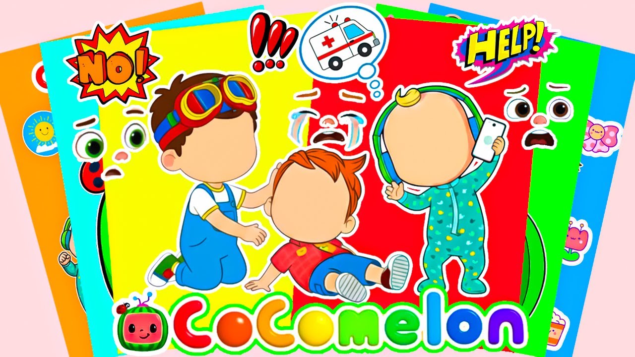 【Paper DIY】Decorate Sticker Book with JJ & Cody Helps Nico After His Fall Slide | Sticker Book DIY