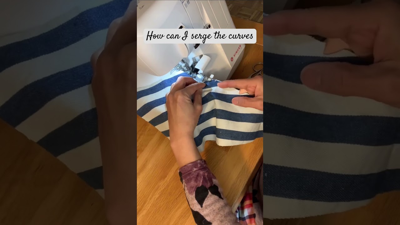 How to #serge the curves with the #serger or #overlock #sewing tricks and tip Aura Guignard #howto