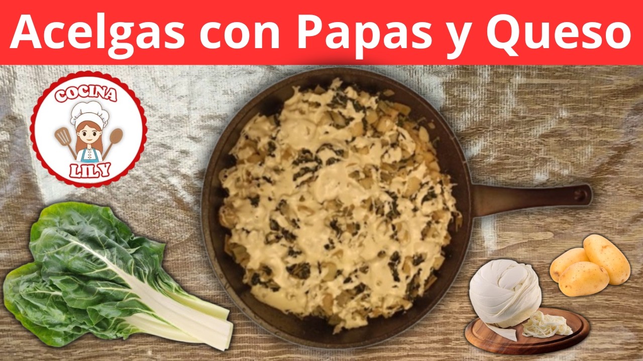 Como preparar acelgas con papas y queso facil y deliciosa