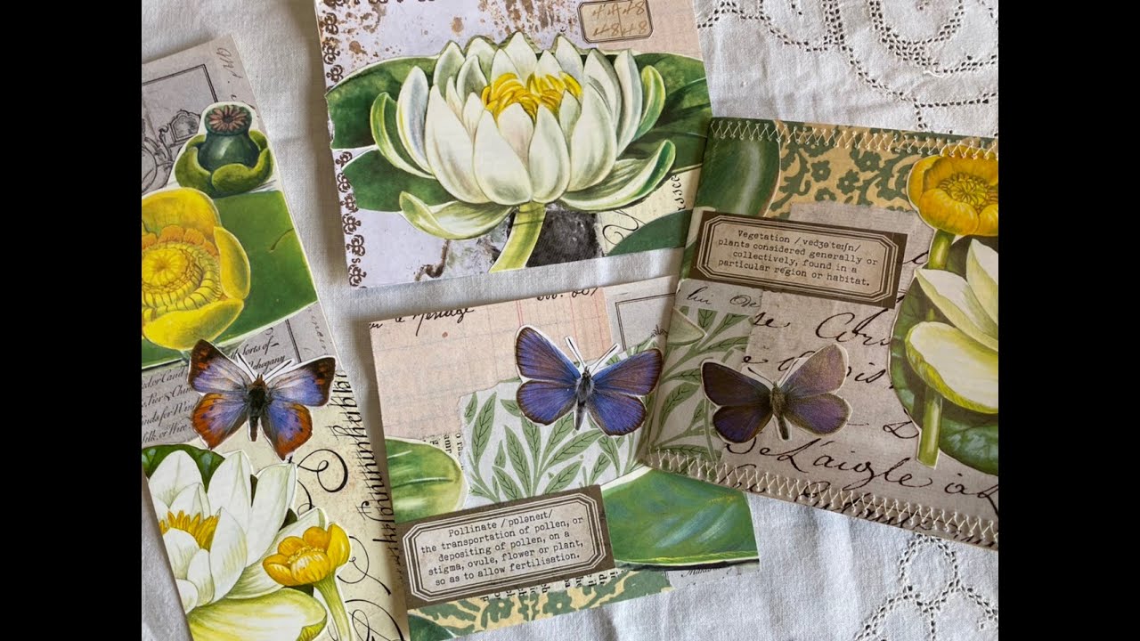 #The100DayProject | Day 29: collage page ephemera | Inspired by : purple butterflies and Monet