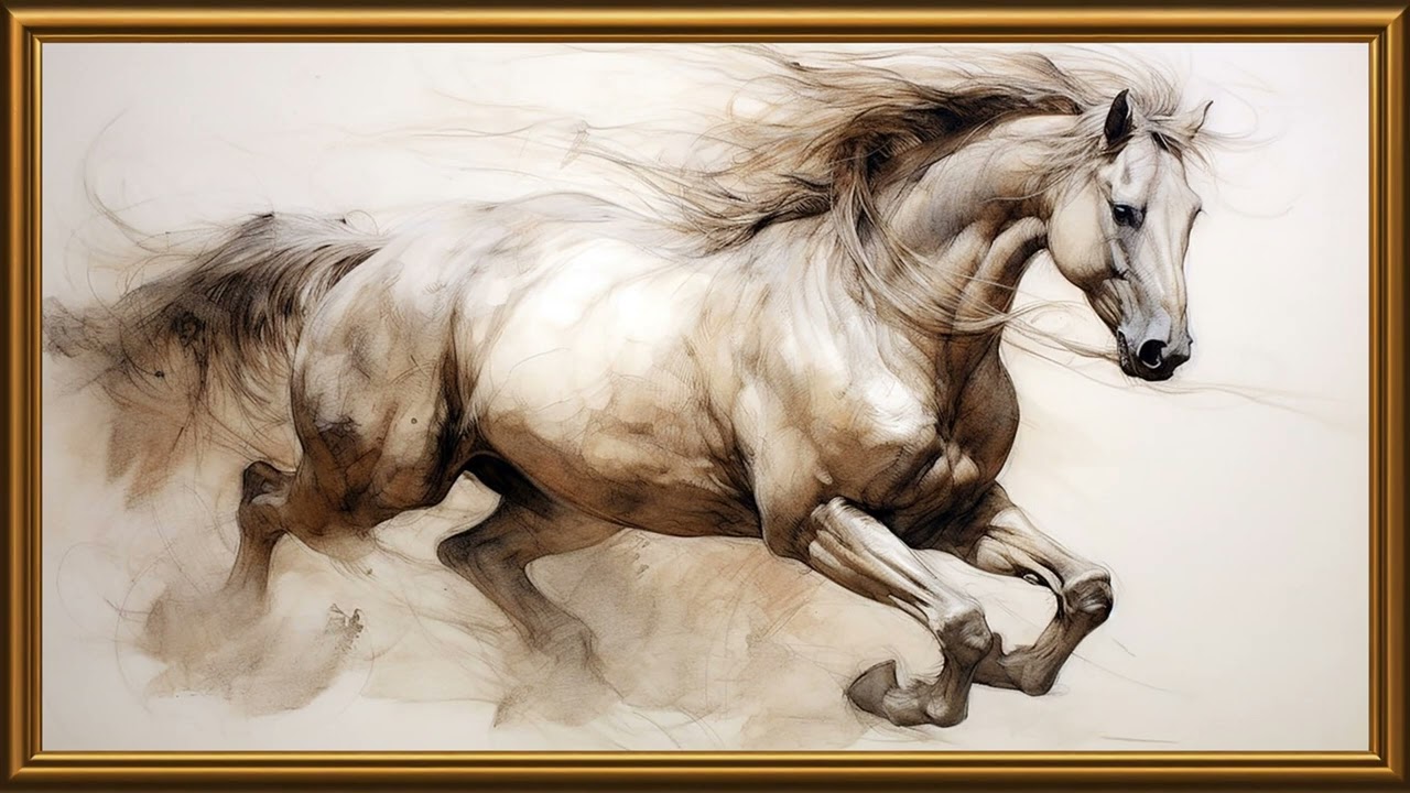 The beautiful horse in frame #tvframeart #tv