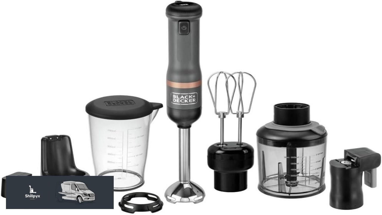 BLACK+DECKER Kitchen Wand Cordless Immersion Blender 4 in 1 Multi Tool Set