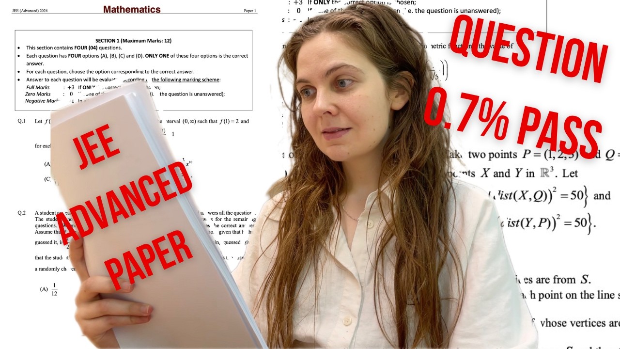 I Tried the Hardest Exam in India | JEE Advanced Paper