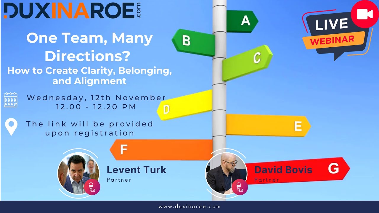 Dux Webinars - No.7 |One Team, Many Directions? Why Clarity Isn't Enough Without Belonging