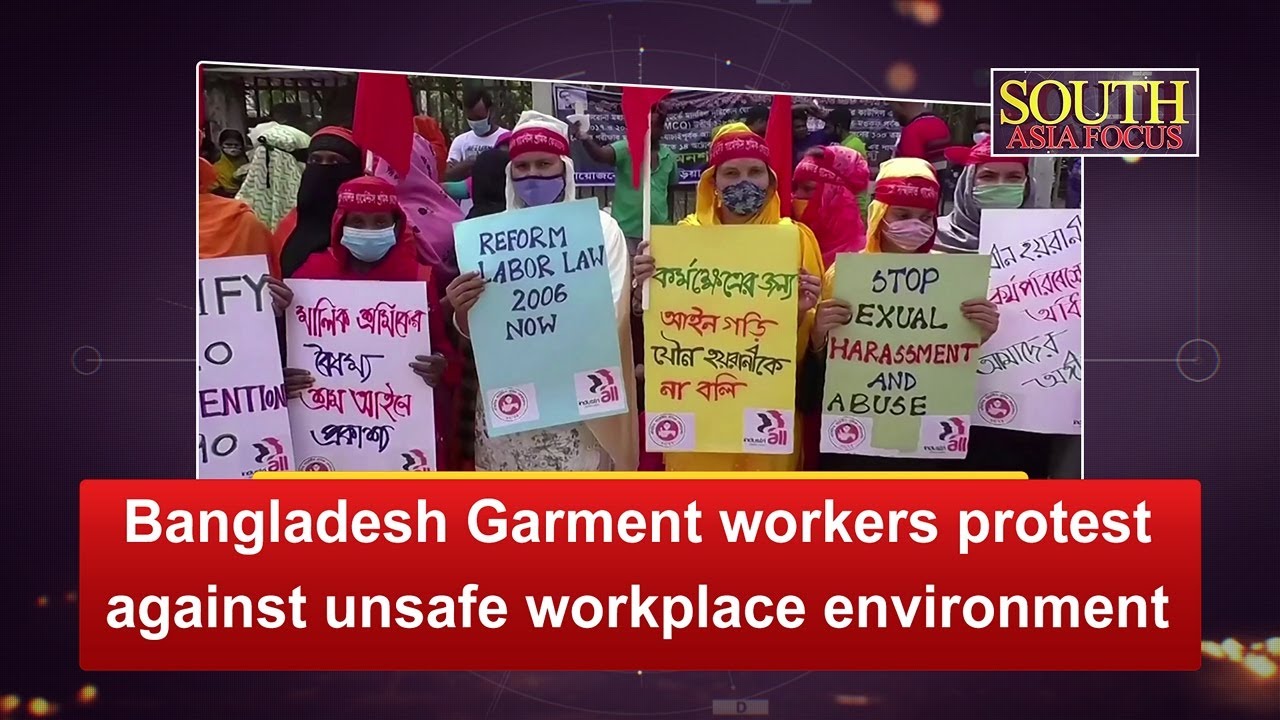 Bangladesh Garment workers protest against unsafe workplace environment