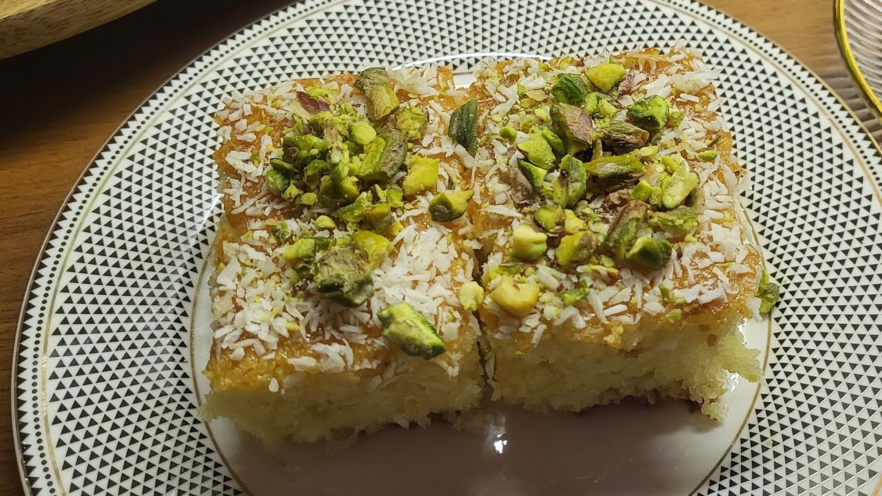بسبوسة جوز الهند أسرع حلى بعشر دقائق 