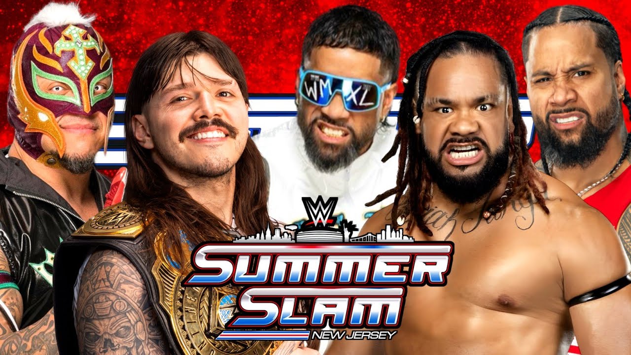 WWE | Rey Mysterio Dominik Vs Jey Uso Jacob Fatu Jimmy Uso - Handicap Match | SummerSlam Highlights