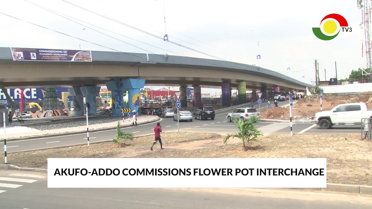President Akufo-Addo commissions Flowerpot interchange full in Accra