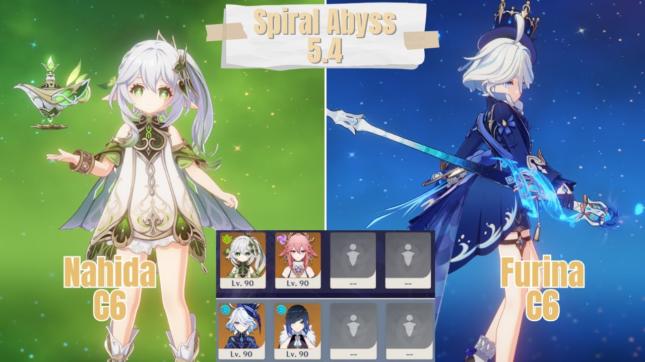 C6 Nahida & C6 Furina Duo Spiral Abyss 5.4