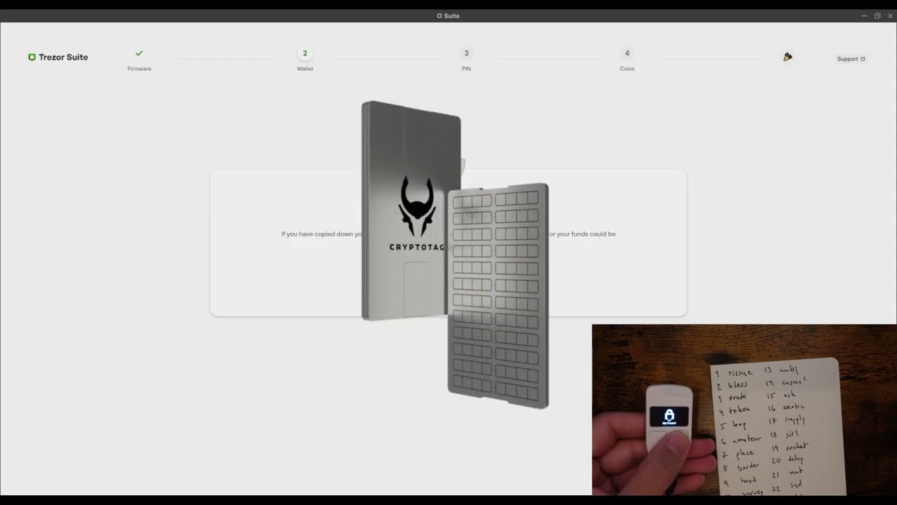 Bitcoinskolan.se (ARKIV) Del 10 - Gör en transaktion med Trezor