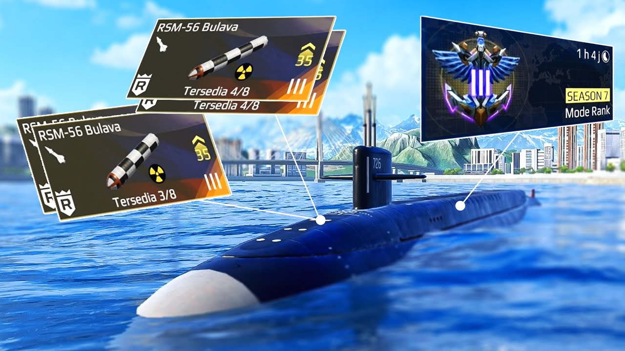 Cobain Fitur Baru Kapal Selam Di Mode RANKED USS Ohio Full RSM-56 Bulava - Modern Warships