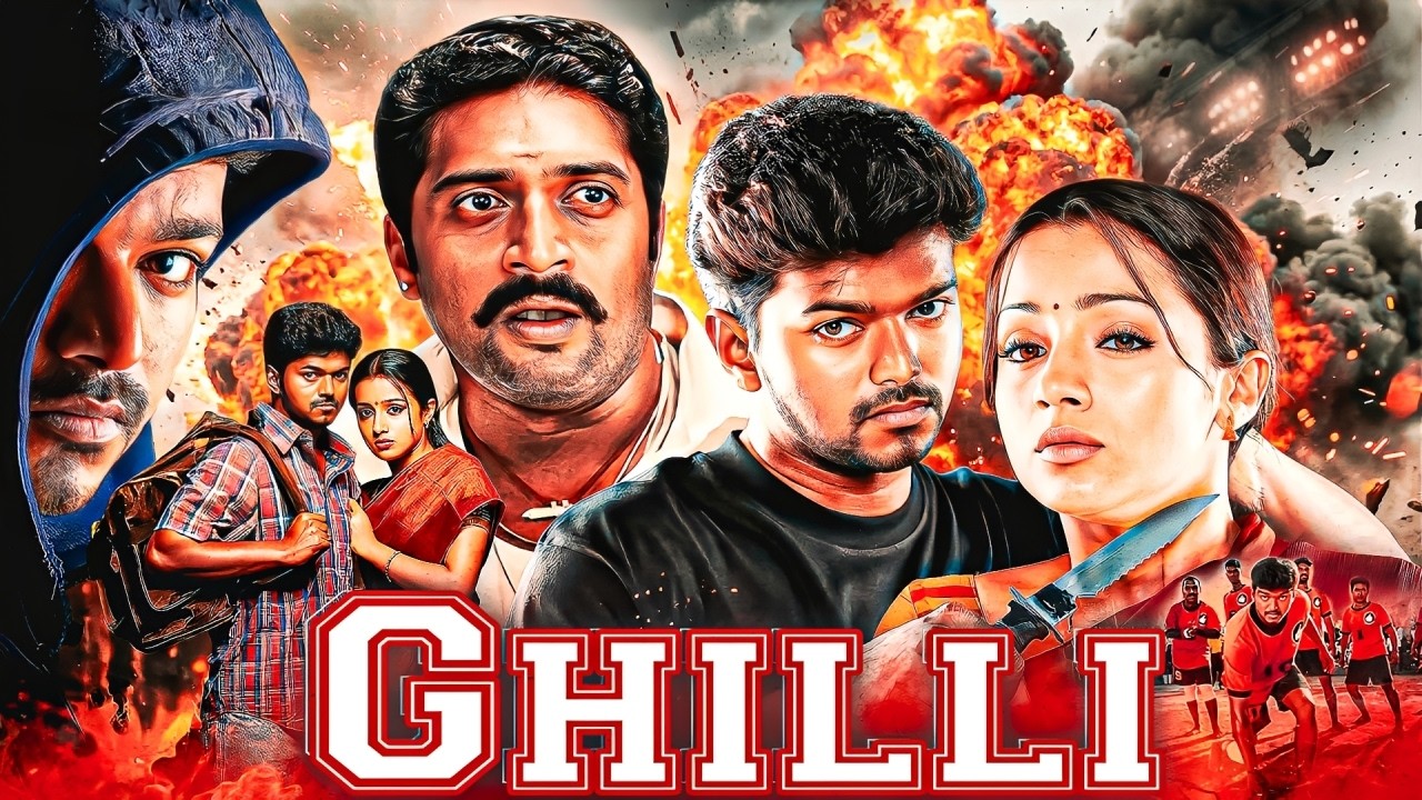 GHILLI: Thalapathy Vijay & Trisha’s South Romantic 💖 Action Blockbuster Hindi Dubbed Full Movie